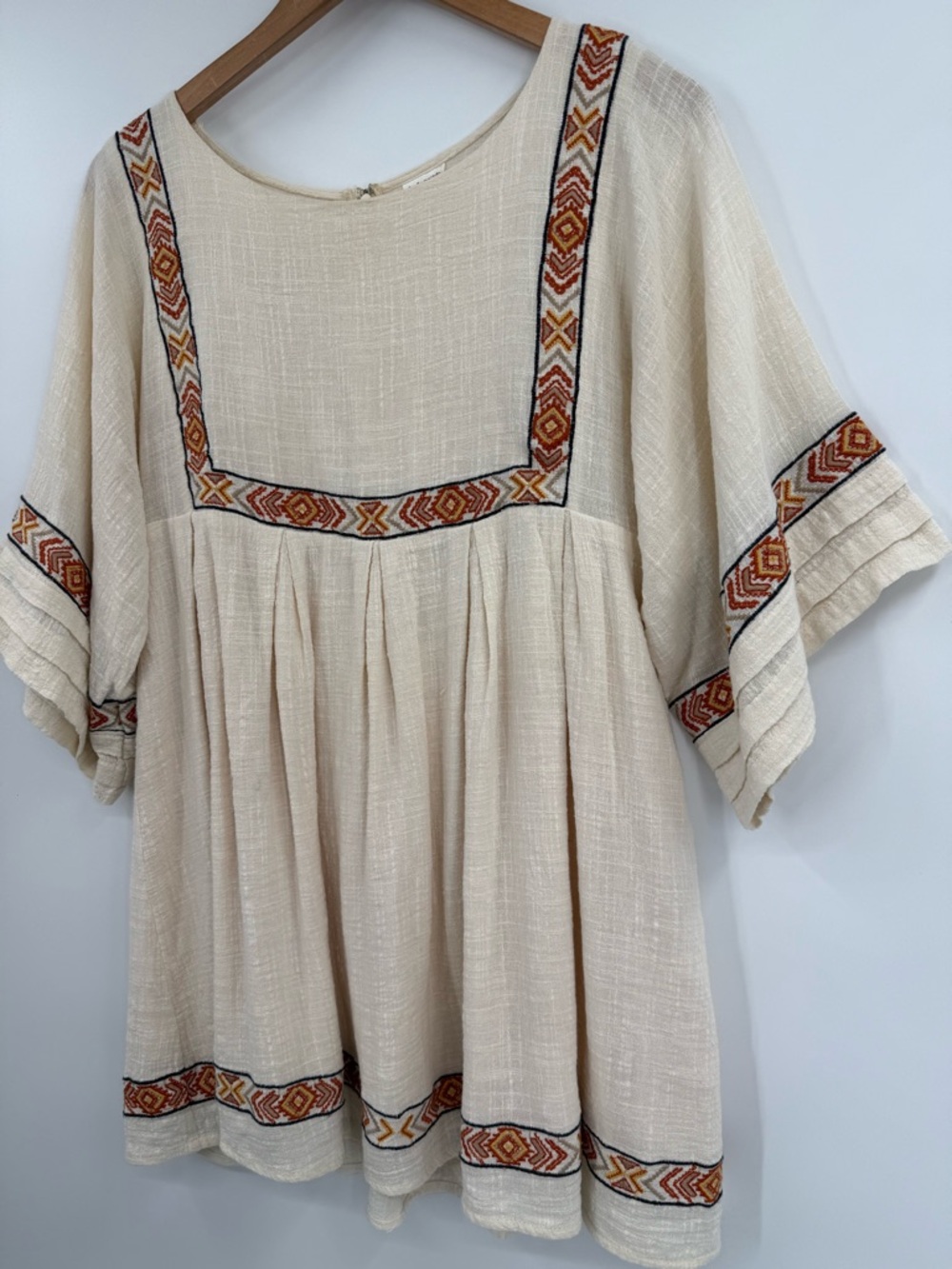 By Together Embroidered Boho Blouse | Cream | Small